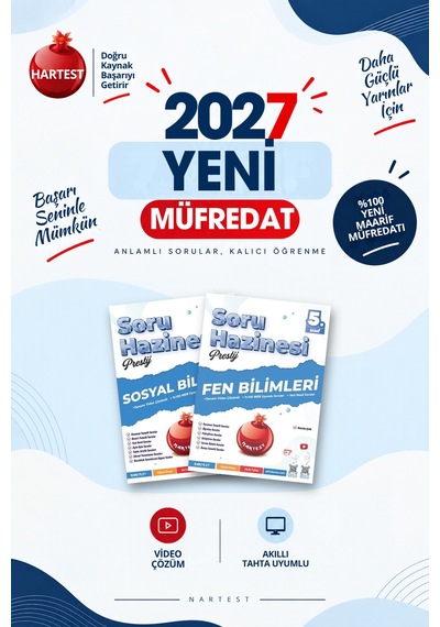 Nartest Yayınevi 2027 5. Sınıf Sosyal Bilgiler + Fen Bilimleri Yeni Müfredat Bağlam Temelli Soru Hazinesi Seti 2 Kitap