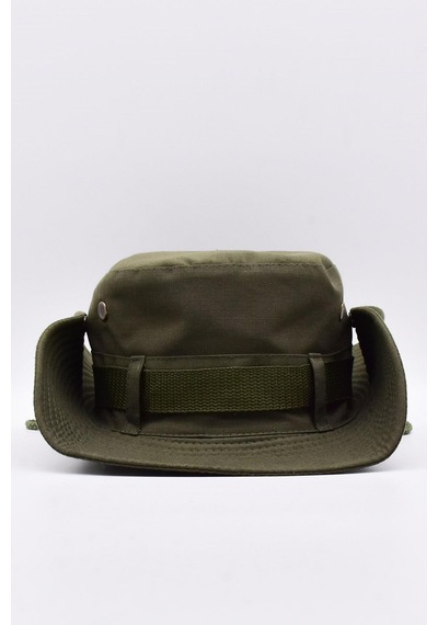 Külah Haki Yeşil Outdoor Şapka Uv Korumalı Bucket Safari Şapkası - Haki