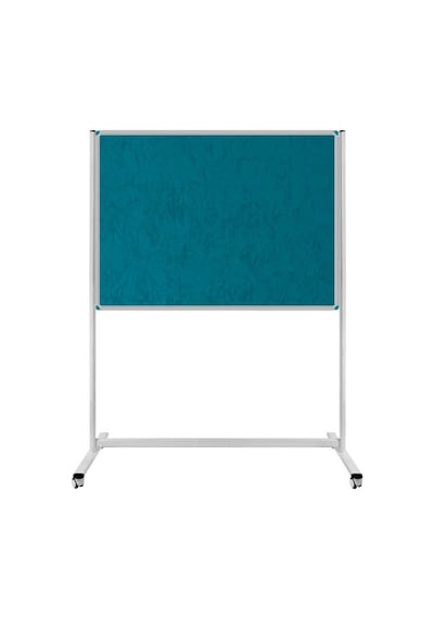 Panda 90 x 180 CM Tek Taraflı Sabit  -  Tekerlekli Ayaklı Turkuaz Kumaşlı Pano - pan182