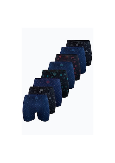 Malabadi Erkek Desenli 8 Li Premium Collection Modal Uzun Boxer 8m250 DESENLİ