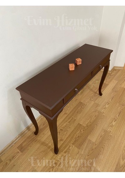 100 Cm Çekmeceli Koyu Kahverengi Dresuar & Makyaj Masası Kahverengi