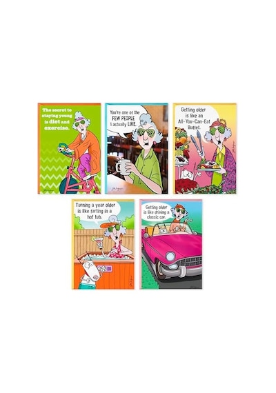 Maxine Komik Doğum Günü Kartı Çeşitleri Zarflı 5 Kart