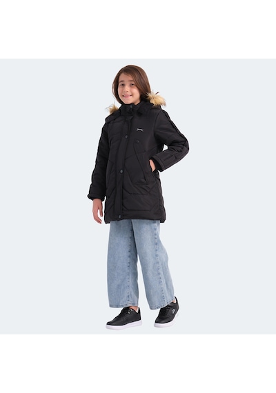 Slazenger CAMRON Çocuk Kapüşonlu Siyah Mont & Kaban