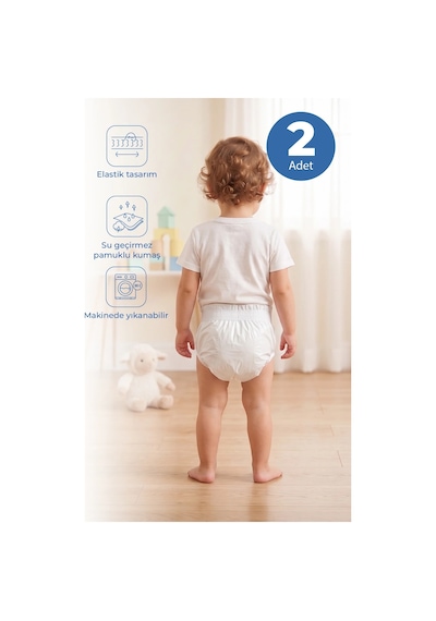 Babyjem Alıştırma Külodu 2li Set 3 Yaş Beyaz