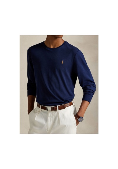 Polo Ralph Lauren Özel Tasarım Regular Kesim Yumuşak Pamuklu Sweatshirt Lacivert
