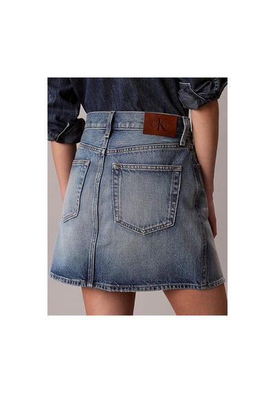 Calvin Klein Kadın 90's Basset Blue Mini Etek-16192 Mavi