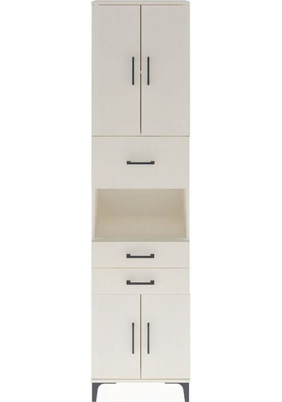 Arges Dolap 3 Raflı 3 Çekmeceli 4 Kapaklı 60x30x243 Aytaşı-aytaşı Aytası