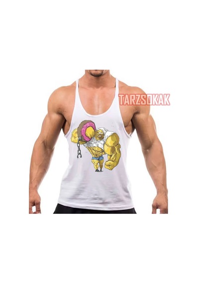 Tarzsokak Gym Tank Top Fitness Sporcu Atleti Gym17 Beyaz