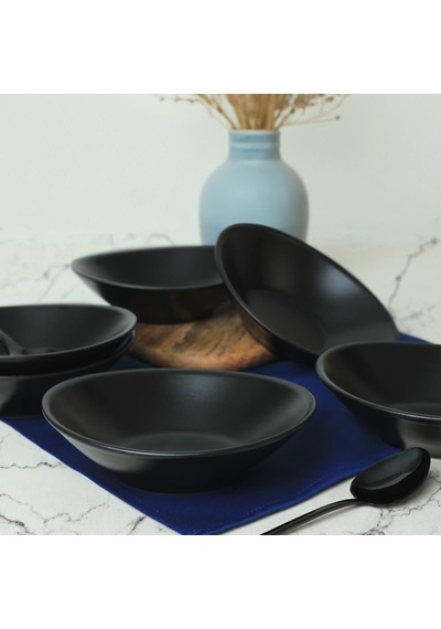 Mat Siyah Stella Kase 18 Cm 6 Adet 956 Çok Renkli