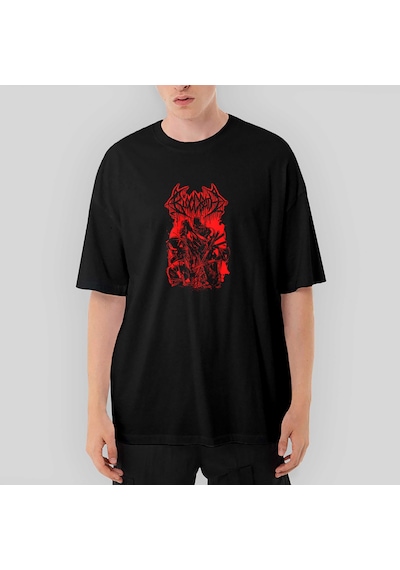 Bloodbath Join Oversize Siyah Tişört Siyah