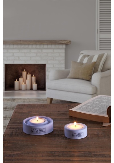 Holder 2'li Set Mumluk Tea Light Mumluk Seti Dekoratif Şamdan Mumluk 001
