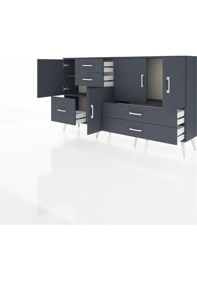 Arges Konsol 4 Raflı 5 Çekmeceli 4 Kapaklı 176x30x99 Antrasit-antrasit Antrasit - Antrasit Arges Konsol 4 Raflı 5 Çekmeceli 4 Kapaklı 176x30x99 Antrasit-antrasit Antrasit - Antrasit