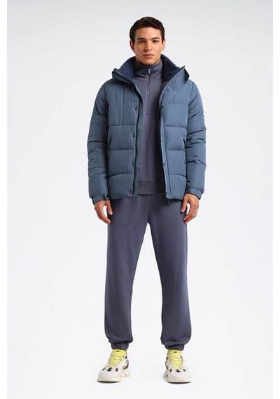Reebok Kısa Kaban Erkek Mavi Halıfrıd Jacket