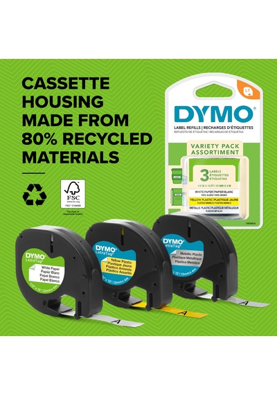 Dymo Letratag Plastik Şerit 12 Mm X 4 Mt , Beyaz 59422