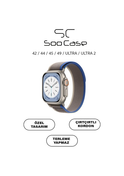 Apple Watch Uyumlu Alpine Kumaş Kordon 42-44-45-49 Mm Soo-112