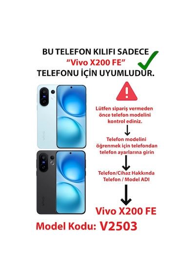 Vivo X200 Fe Uyumlu Şeffaf Silikon Kılıf Renkli
