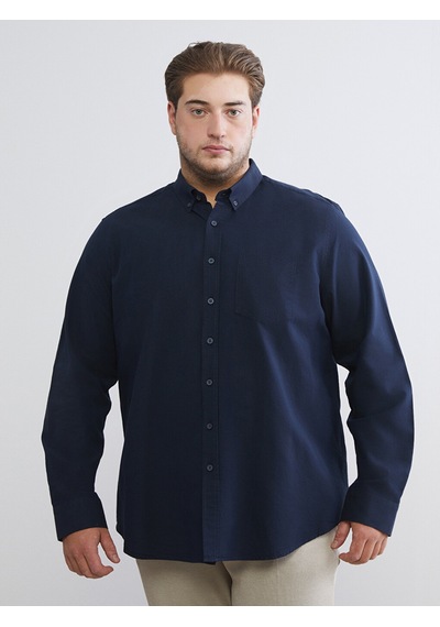 Lcwaıkıkı Classic Lacivert Regular Fit Uzun Kollu Oxford Erkek Gömlek