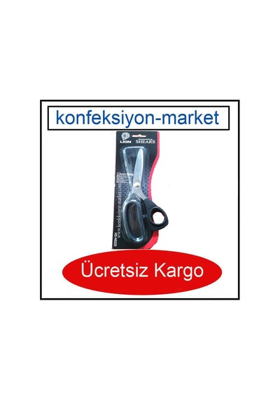 Lion Hd-5220 Plastik Saplı Orta Boy 22Cm Terzi Kumaş Kesim Makası