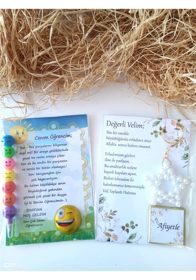 Farklı Market Veli Öğrenci Hediyesi 2'li Set 4+4 Adet
