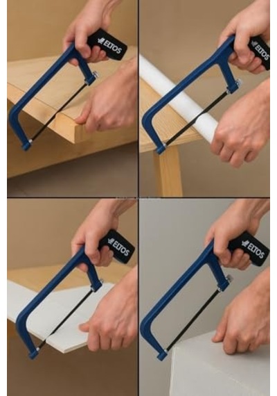 Testere Seti 5 Yedek Bıçaklı 15 Cm Bıçak Uzunluğu Alüminyum Gövde Yumuşak Kavrama Ergonomik Mini Kıl Testere H