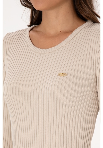 U.S. Polo Assn. Kadın Taş Melanj Bisiklet Yaka Kazak 50314780-VR225