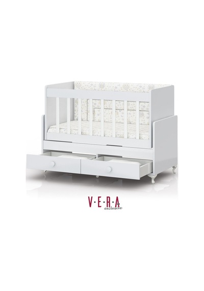 Anne Yanı Sallanır Bebek Beşiği, Mavi Uyku Setli, Yataklı, Çekmeceli 60 X 120 Mavi