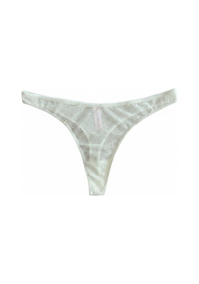 Bonbon Kadın Dantelli Transparan String Bb2073 Ekru