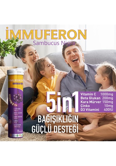 Immuferon Sambucus Nigra Vitamin C Beta Glucan Çinko Vita