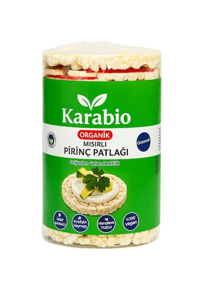 Karabio Organik Mısırlı Pirinç Patlağı 90 Gr