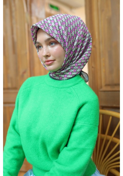Silk Home Olinda Eşarp 48005-07 Antrasit, Pembe, Gri, Yeşil Bej, Asit