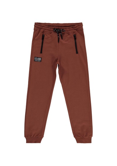 Silversun Kids Silversun Cepli Etiket Armalı 8-13 Yaş Eşofman Altı - Kahverengi