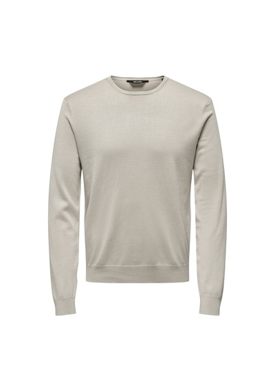 Only & Sons Erkek Bisiklet Yaka Regular Fit Kazak - 22020088 Bej