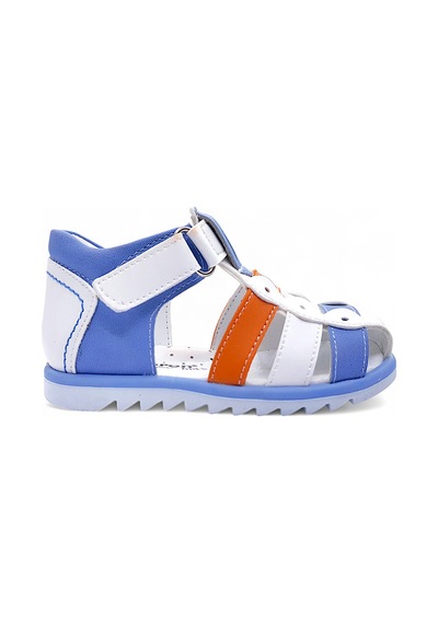 Beebron Ortopedik Erkek Bebek Ve Çocuk Sandaleti Ebgcm2406 Beyaz Mavi Turuncu Beebron Ortopedik Erkek Bebek Ve Çocuk Sandaleti Ebgcm2406 Beyaz Mavi Turuncu