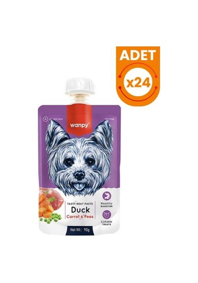 Wanpy Ördek Havuç Köpek Et Ezmesi 90 Gr X 24