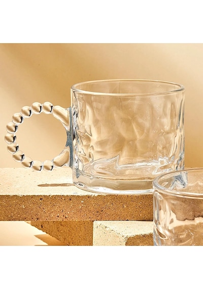 Ringo Stone 2'li Cam Kupa 325 Ml Beyaz - Çok Renkli