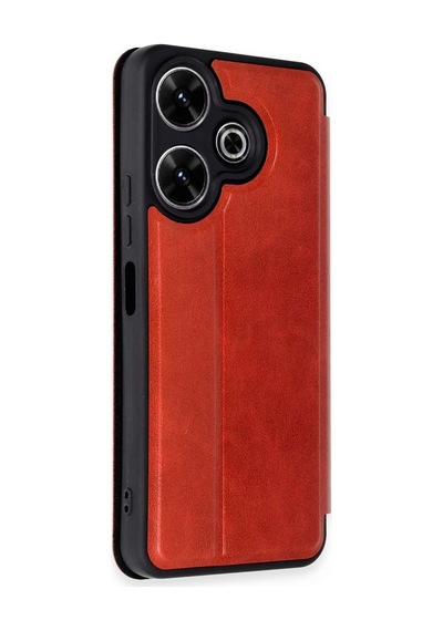Cosmotex Newface Xiaomi Redmi 13 4g Kılıf Flip Cover - Kırmızı