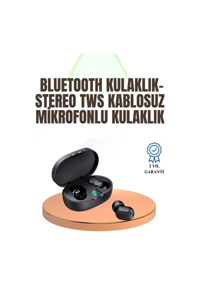 Mey İthalat Kablosuz Kulak İçi Bluetooth Kulaklık Stereo Dokunmatik Kontrollü Kulaklık
