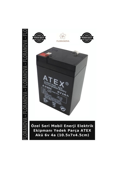 Özel Seri Mobil Enerji Elektrik Ekipmanı Yedek Parça Atex Akü 6v 4a 10.5x7x4.5cm