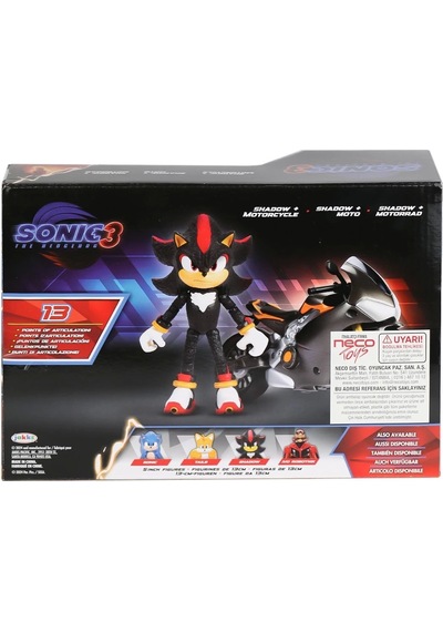 Jkp 424064 Sonic 3 - Aksiyon Figür Ve Motorsiklet Sonic