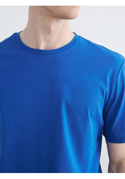 Lcwaıkıkı Classic Mavi %100 Pamuk Regular Fit Basic Tişört