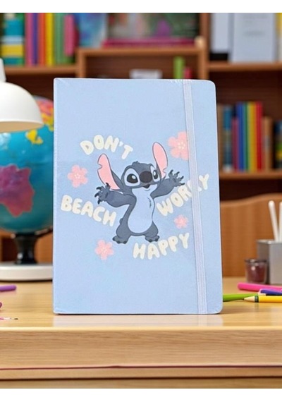 Keskin Color Lisanslı Stitch Don't Beach Worry Happy 80 Yaprak A5 Defter