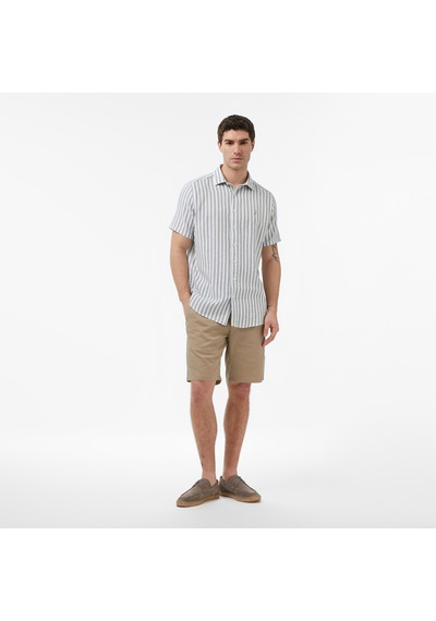 Nautica Erkek Yeşil Regular Fit Kısa Kollu Çizgili Gömlekçizgiliw65448t