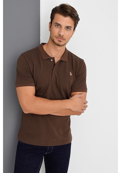 T8561 Dewberry Erkek Tshırt-kahve Kahve