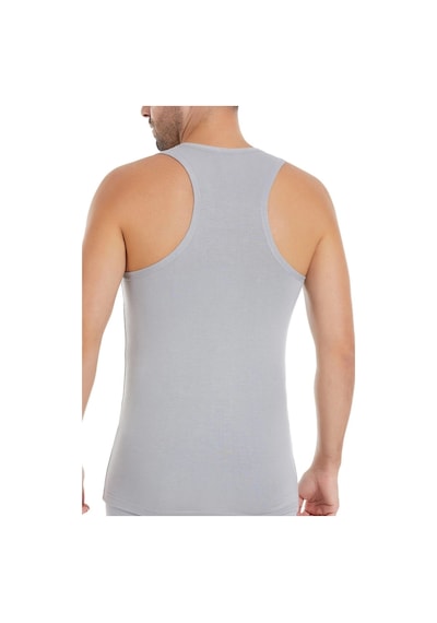 Yıldız Çamaşır Erkek Bambu Sporcu Likralı Atlet 490-491-492 - 3 Adet Gri
