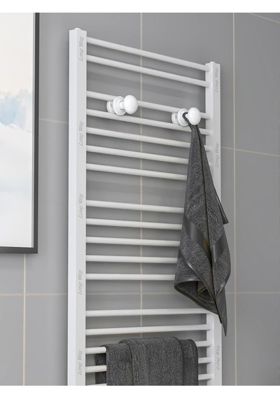 Radyatör Askısı, Banyo Askısı, Bornoz Askısı, Kolay Kurulum, Havlu Kıyafet Askısı, Banyo Kurutmalık Beyaz Siyah
