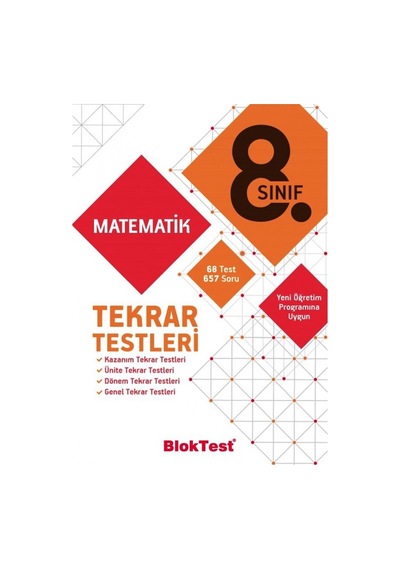 8.Sınıf Matematik Tekrar Testleri -  Bloktest Yayınları