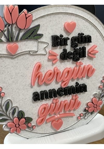 3d Baskı "anneler Günü" Özel Tasarım Masa Dekoru İngilizce - 240 Mm