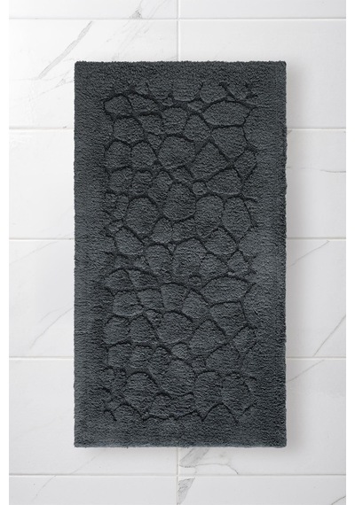 Lilly 2'li Pamuk Banyo Paspas Seti Yumuşak Dokulu Gri Yıkanabilir 60x100 + 60x50cm, Ll002g