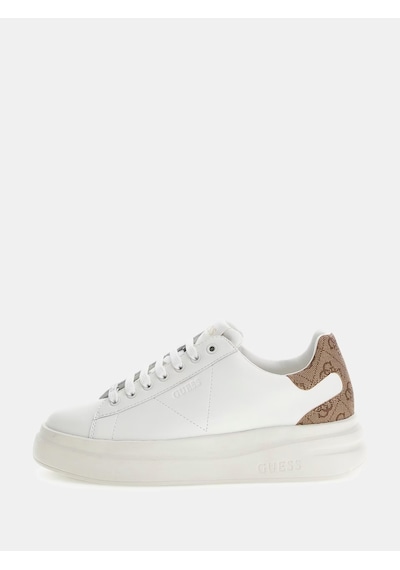 Guess Elbina Kadın Deri Sneaker Ayakkabı Fljelbfal12 Bej