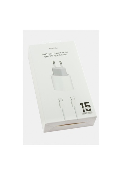 25w Apple iPhone Uyumlu 15 Pro Max Type C Şarj Aleti Beyaz
